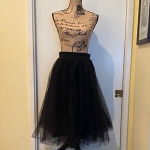 Windsor Black Tulle A-Line Skirt